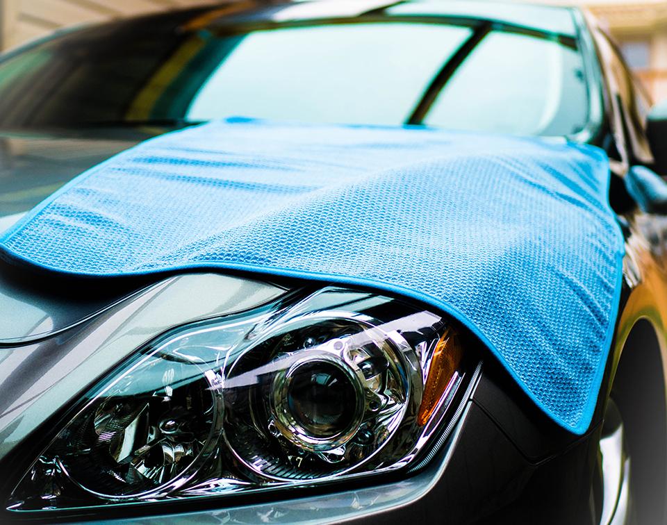 Detail Popo Light Shower 400GSM Waffle Drying Towel 100x60CM - CARZILLA.CA