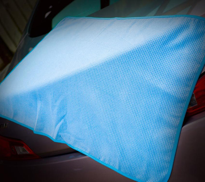 Detail Popo Light Shower 400GSM Waffle Drying Towel 100x60CM - CARZILLA.CA