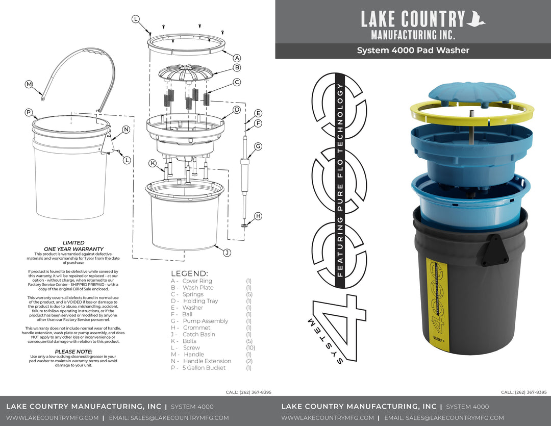 Lake Country System 4000 Pad Washer - CARZILLA.CA