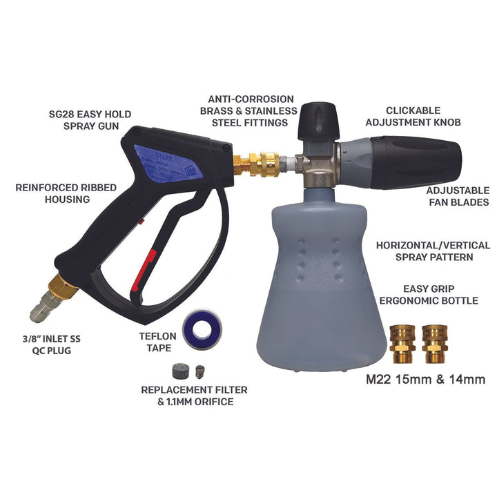 MTM Hydro Professional Premium 28 Foam Cannon Bundle 14.5014 - CARZILLA.CA
