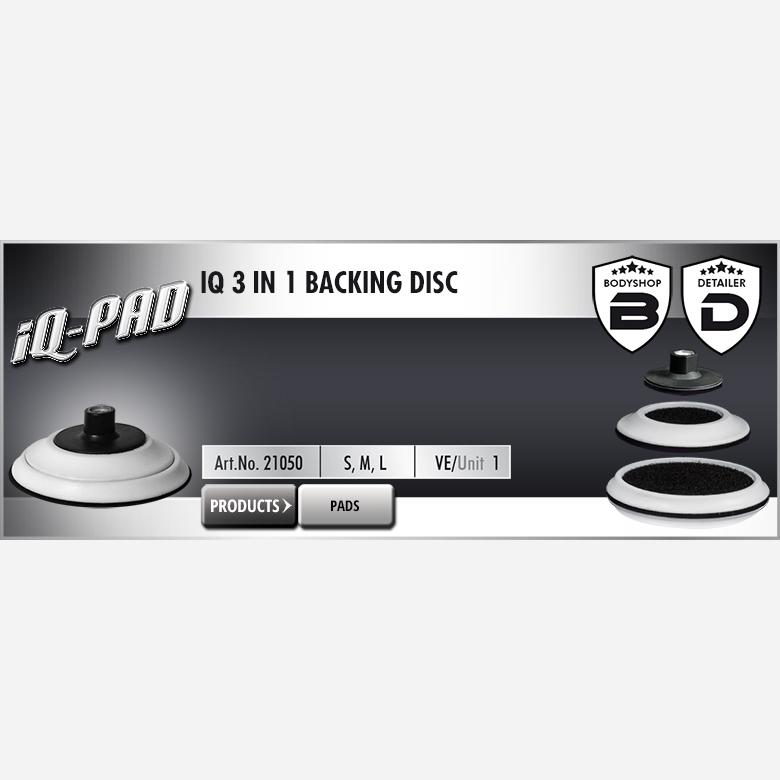 Scholl IQ 3 in 1 Backing Plate 5/8th x 11 Rotary - CARZILLA.CA