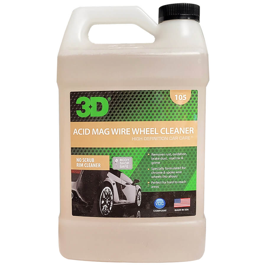 3D Acid Mag Wire Wheel Cleaner 128oz - CARZILLA.CA