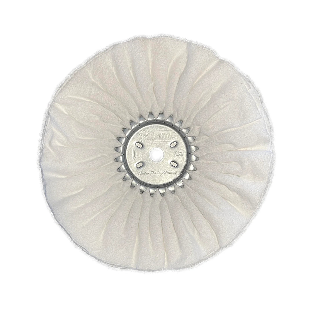 Zephyr White Domet Flannel 40-Ply Airway Wheel 10"