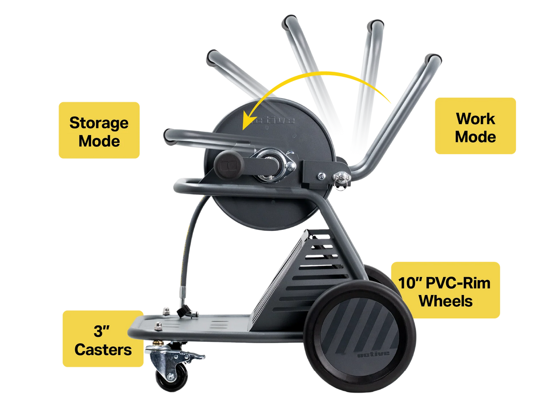 Active Wash Cart & Hose Reel - CARZILLA.CA