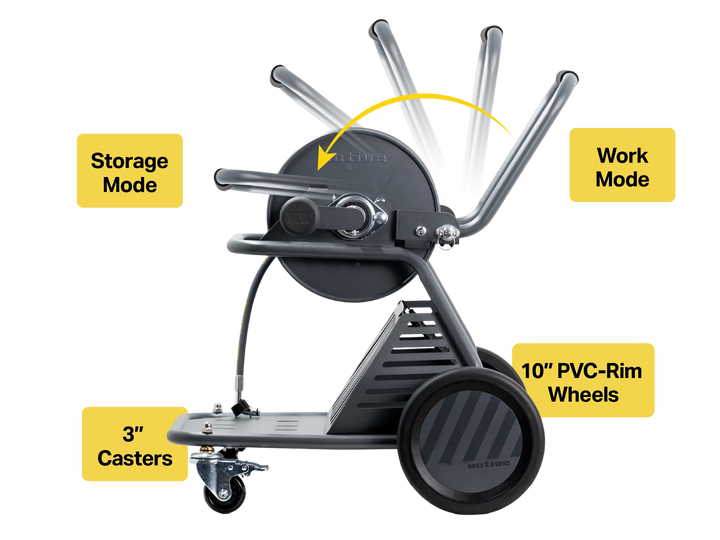 Active Wash Cart & Hose Reel - CARZILLA.CA