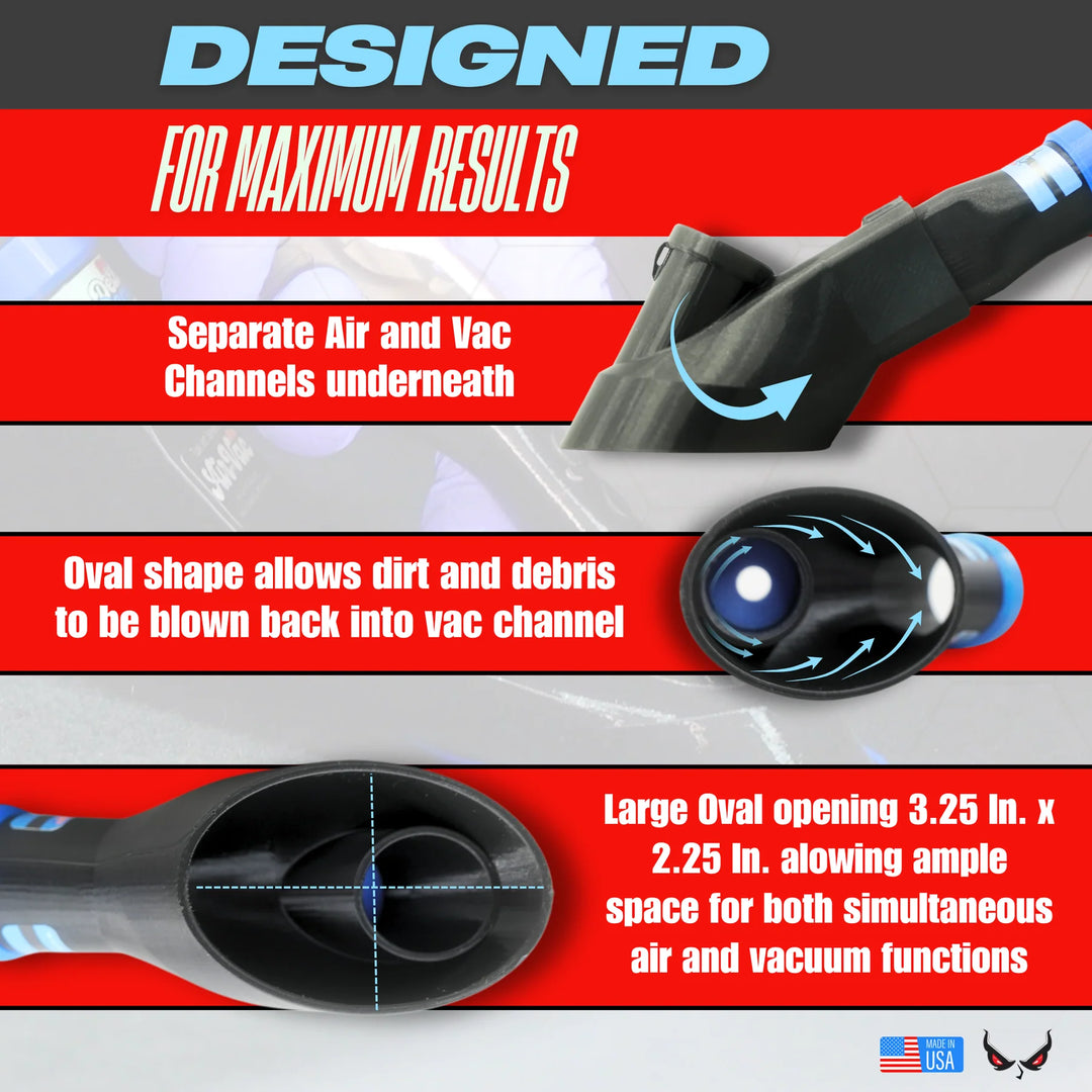 Detail Demon Crevice Air+Vac Oval Attachment for The Rag Company Ultra Air Blaster Mini