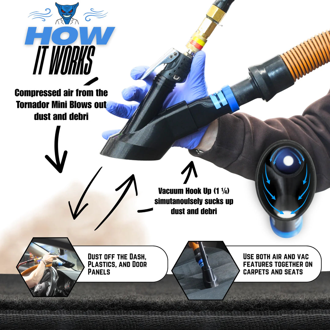 Detail Demon Crevice Air+Vac Oval Attachment for Tornador Mini Z-007