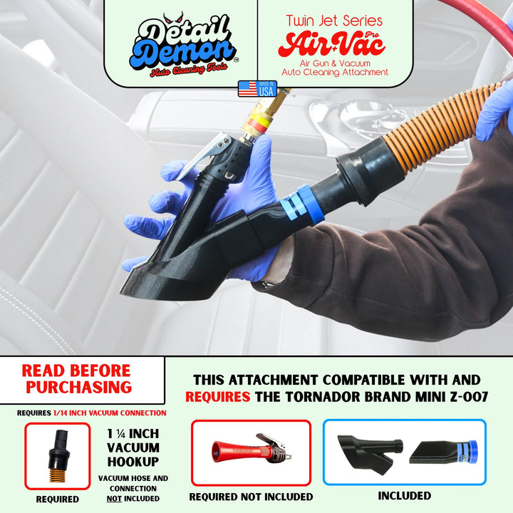 Detail Demon Crevice Air+Vac Oval Attachment for Tornador Mini Z-007