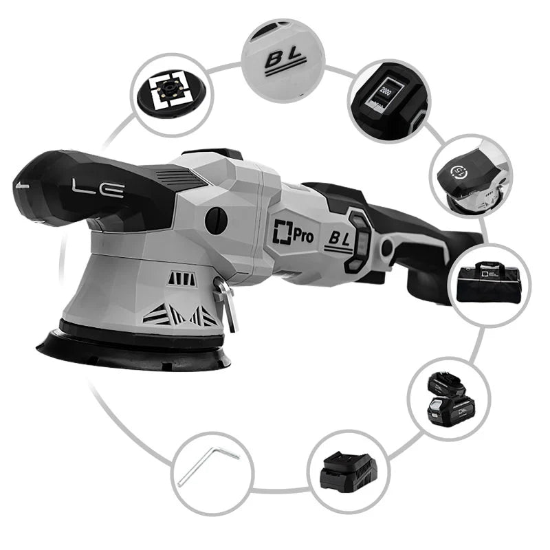 Liquid Elements A4500 Pro Cordless Polisher 5" 15mm - CARZILLA.CA