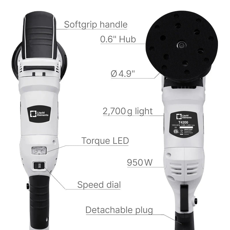 Liquid Elements T4200 5" 15mm DA Polisher