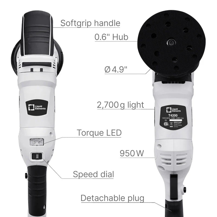 Liquid Elements T4200 5" 15mm DA Polisher