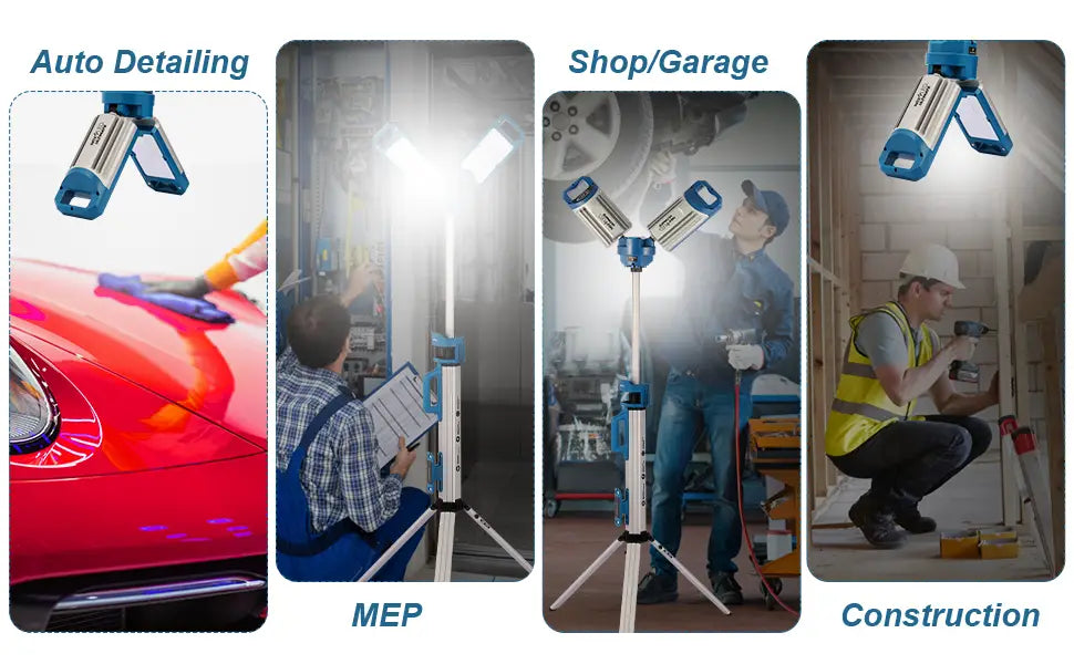 NexLED Cordless Dual Color CRI 90 Tripod LED Shop Light NT-6926M - CARZILLA.CA