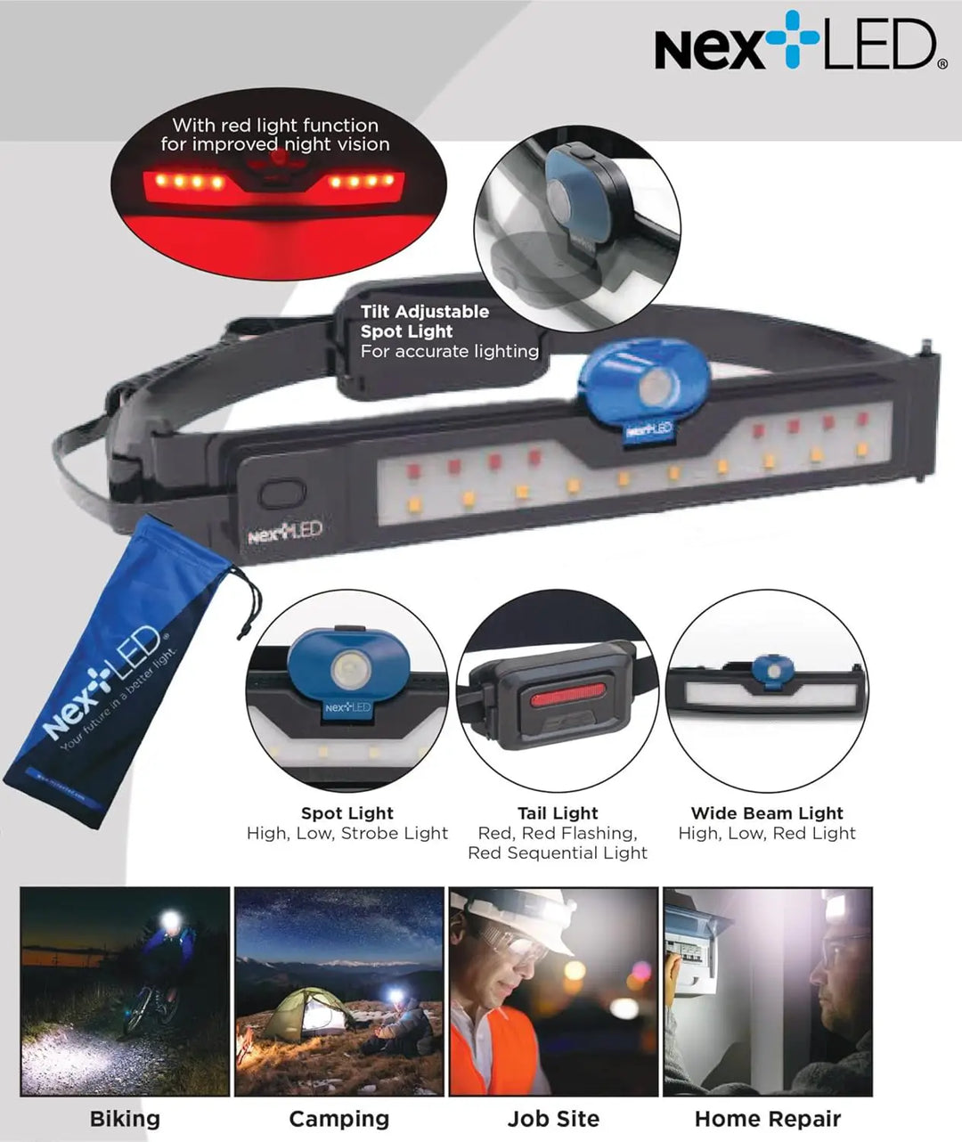 NexLED Multi-Function Spot and Wide Beam Headlamp NT-6598 - CARZILLA.CA