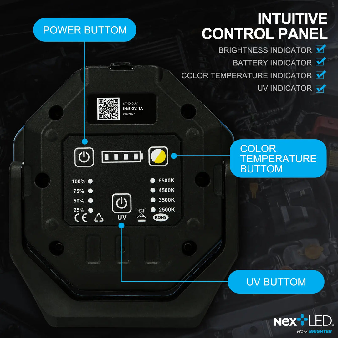 NexLED Professional CRI 95, Color Match Flood Light with UV Function NT-1010UV - CARZILLA.CA