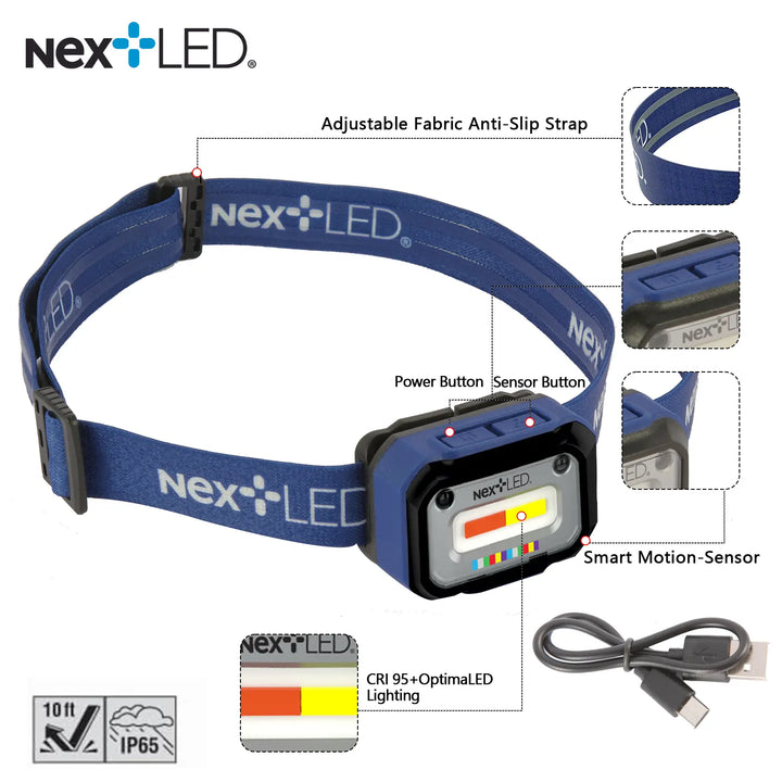 NexLED Professional CRI 95+ Rechargeable Detailing Headlamp NT-2143C-B - CARZILLA.CA
