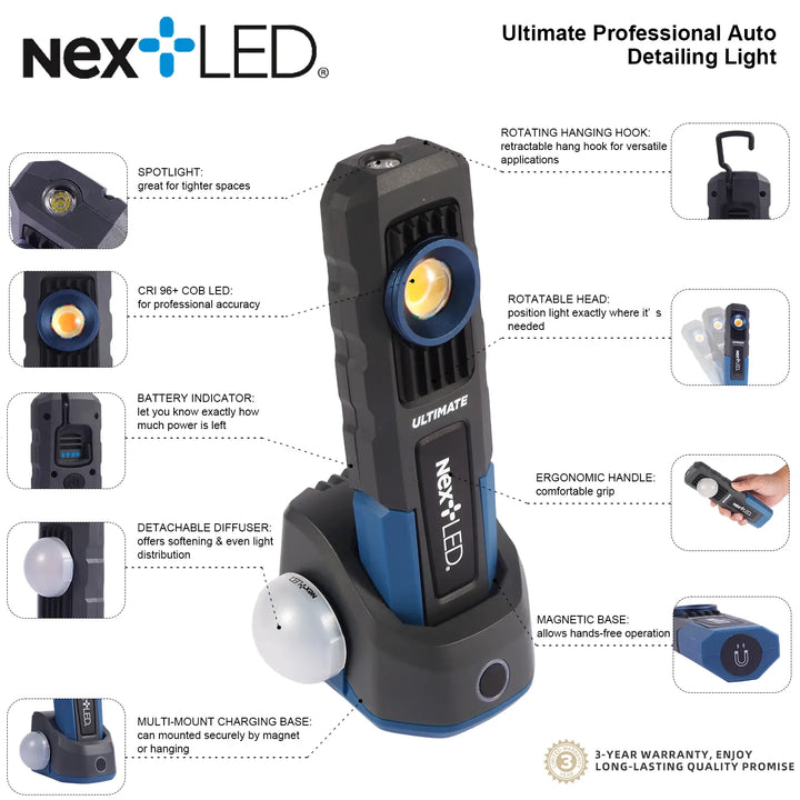 NexLED Ultimate Professional Rechargeable Color Match Light NT-6692M - CARZILLA.CA