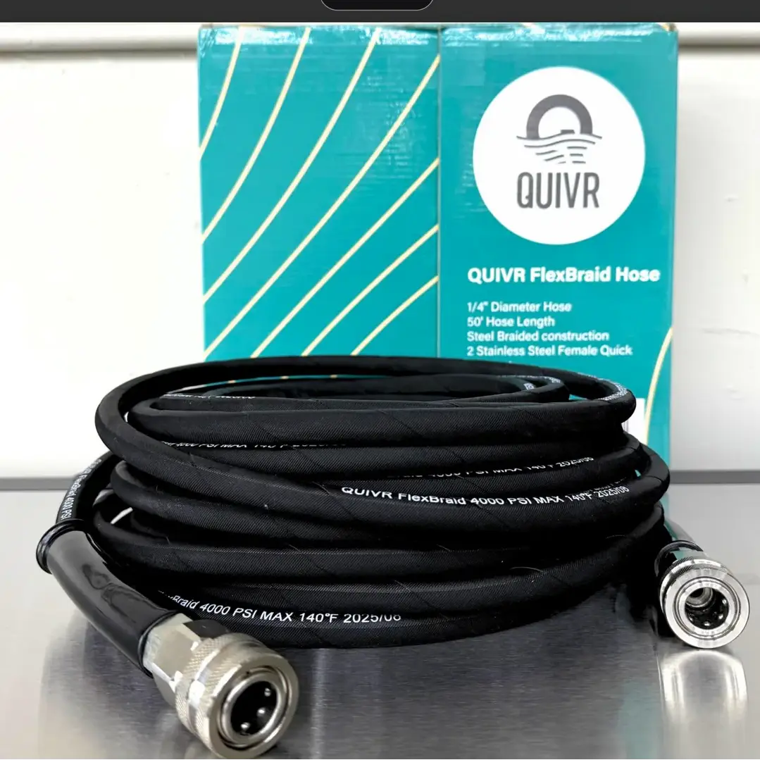 Quivrflex Pressure Wash FlexBraid Hose 50ft - CARZILLA.CA