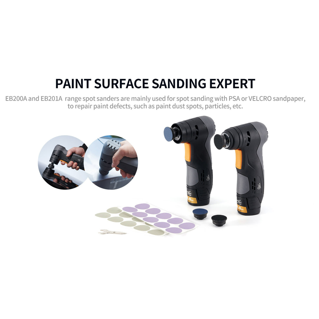 Shinemate EB201A 1/5 DA Cordless Spot Sander Kit