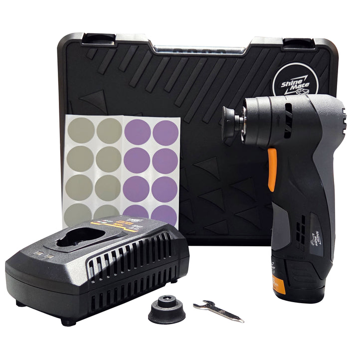 Shinemate EB201A 1/5 DA Cordless Spot Sander Kit