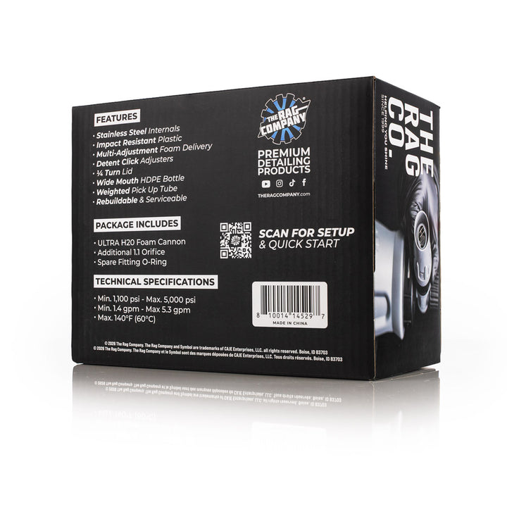 The Rag Company ULTRA H2O Foam Cannon - CARZILLA.CA