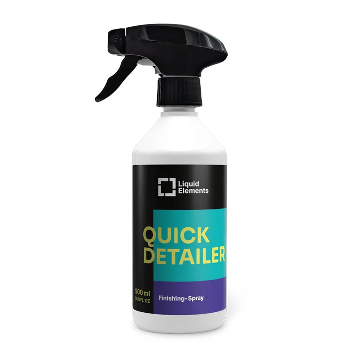 Liquid Elements Quick Detailer finishing spray in a 500ml trigger bottle on a white background