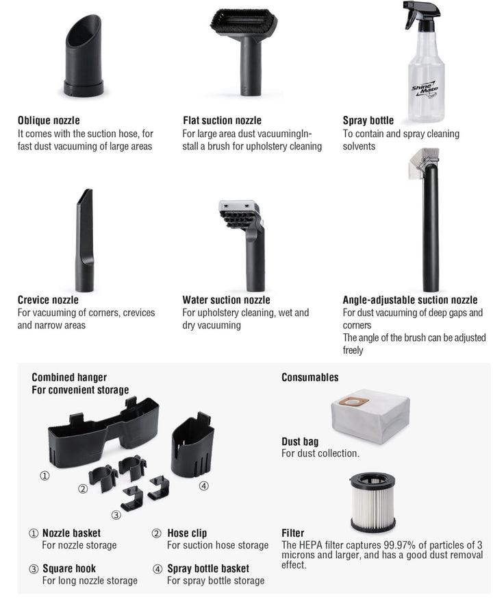 Shinemate EC405 Cordless Wet and Dry Vac EC405K
