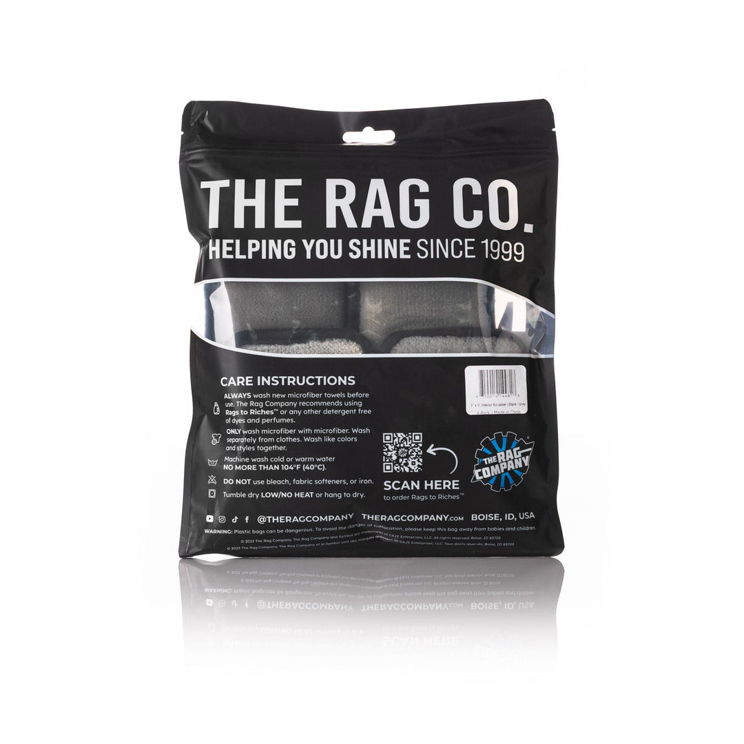 The Rag Company Interior Scrubber packaging with care instructions