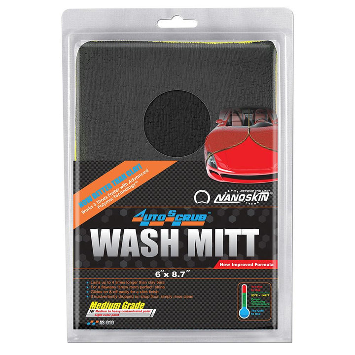 NANOSKIN AUTOSCRUB Wash Mitt 6" x 8.7" Medium Grade - CARZILLA.CA