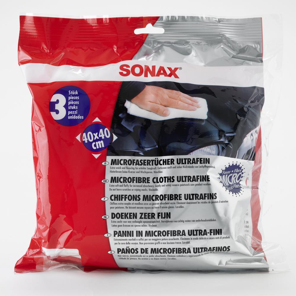 SONAX Microfibre Cloths Ultrafine 3-pack - CARZILLA.CA