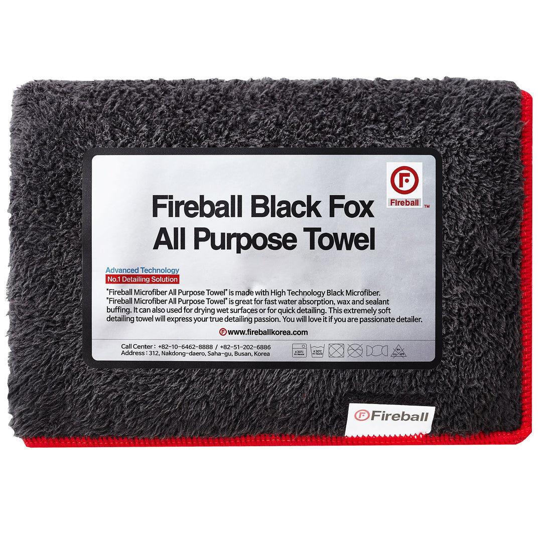 Fireball Black Fox Towel 40x75cm - CARZILLA.CA