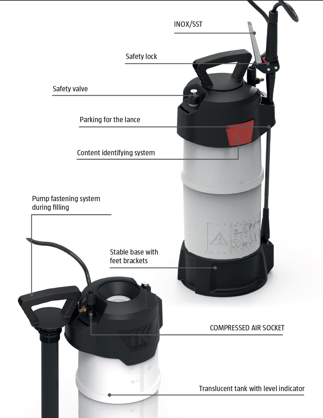 IK Foam Pro 12 Sprayer, Pump Action Foamer With Air Line Valve