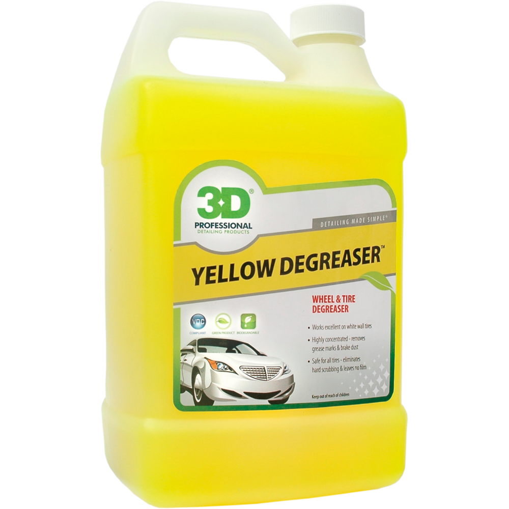 3D Yellow Degreaser - Tire and Rims 128oz - CARZILLA