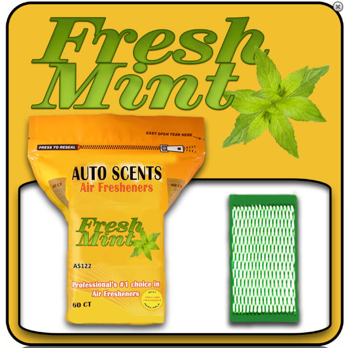 Autoscents Fresh Mint Scent Pads 60 Count Bag - CARZILLA.CA