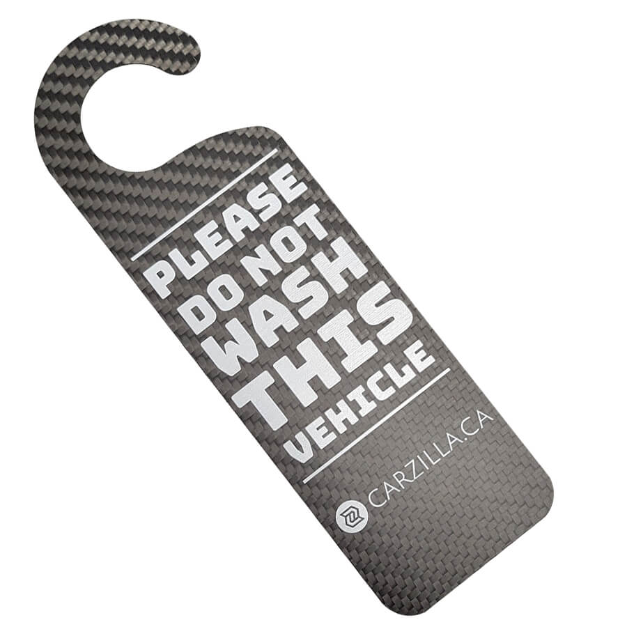 Carbon Fiber Do Not Wash Hanger - CARZILLA.CA