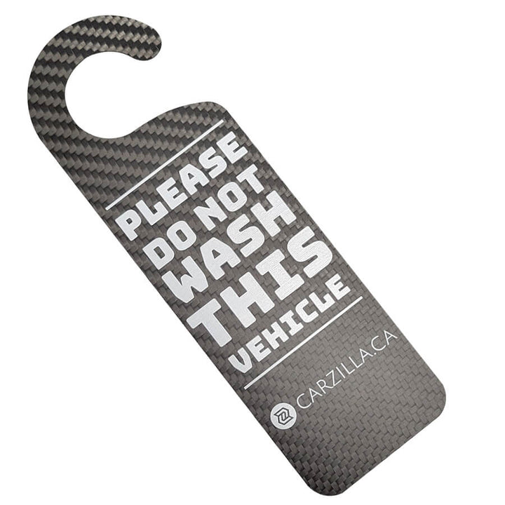 Carbon Fiber Do Not Wash Hanger - CARZILLA.CA