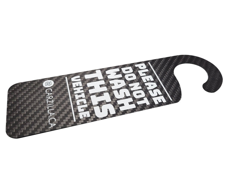 Carbon Fiber Do Not Wash Hanger - CARZILLA.CA