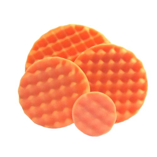 Optimum Waffle Foam Pad Orange Heavy Cut (5.5", 6.5") - CARZILLA.CA