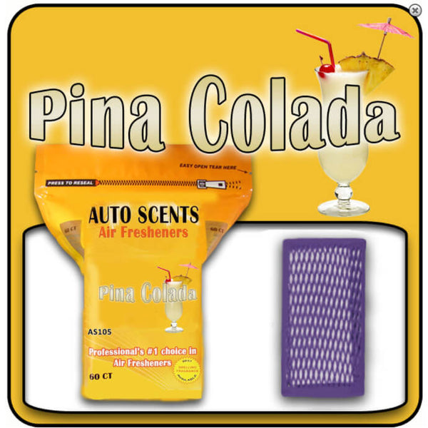 Autoscents Pina Colada Scent Pads 60 Count Bag - CARZILLA.CA
