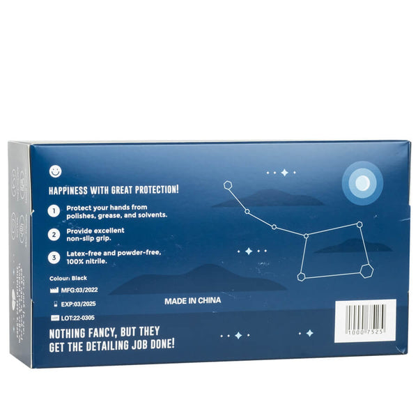 Black Nitrile Gloves, Box of 100 (Medium, Large, X-Large) - CARZILLA.CA