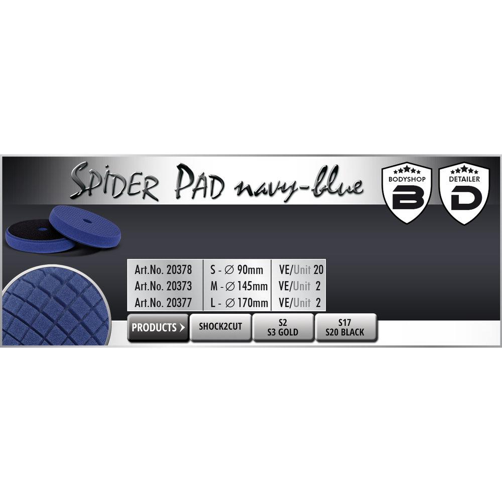 Scholl SpiderPad Navy Blue 5.5" - CARZILLA.CA