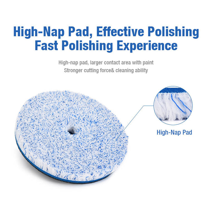 Shinemate One Step Microfiber Polish-Cut Pad (3", 5", 6") - CARZILLA.CA