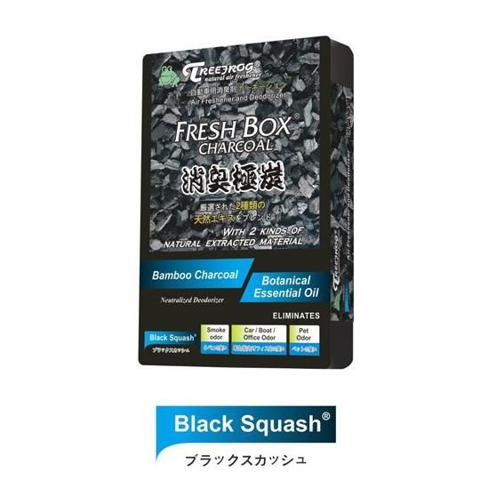 Treefrog Fresh Box Charcoal - Black Squash Air Freshener - CARZILLA.CA