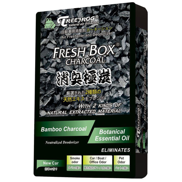 Treefrog Fresh Box Charcoal - New Car Air Freshener - CARZILLA.CA