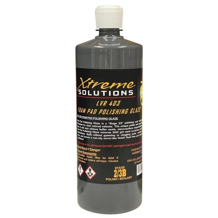 Xtreme Solutions LVR 403 Foam Pad Polishing Glaze 32oz - CARZILLA.CA